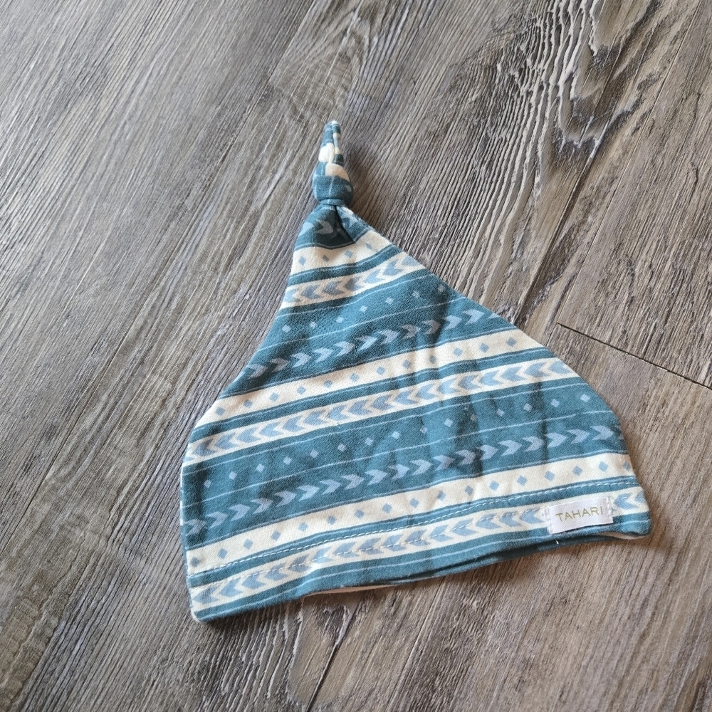 Striped Blue and White Babh Hat